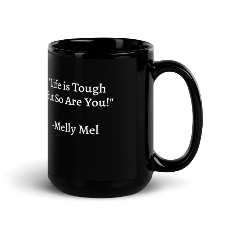 BBS.Live Black Coffee Mug - With saying on it