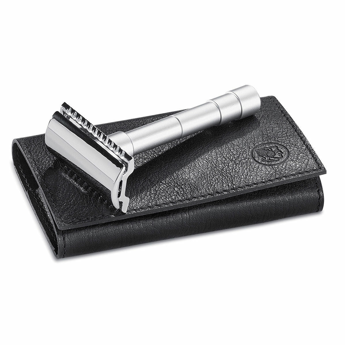 Merkur Solingen 46C Double Edge Safety Razor w/ Leather Case