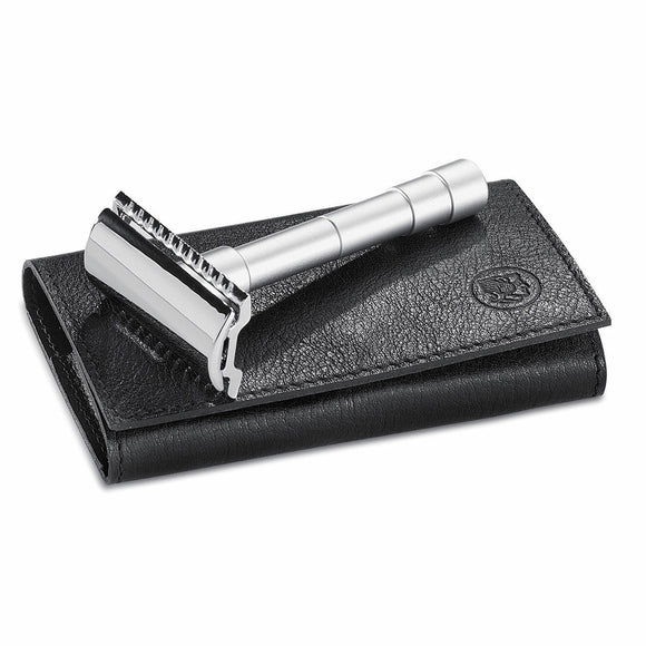 Merkur Solingen 46C Double Edge Safety Razor w/ Leather Case