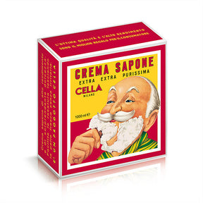 CELLA Shaving cream Soap - XL GIANT Size - One Kilo Box 1000GR - almond scent -