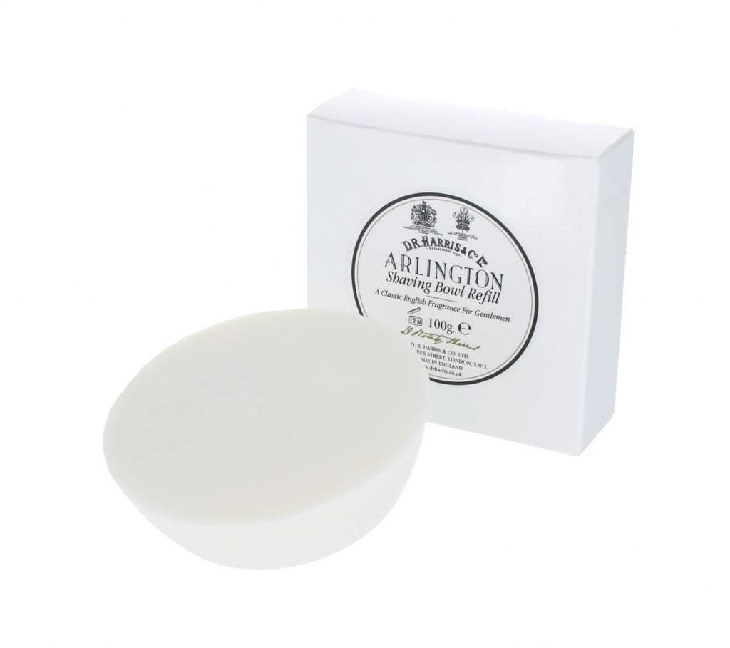 This solid Arlington shaving soap is of the finest quality and has been triple-milled to increase the richness and luxuriousness of the lather. This refill fits our beech and mahogany bowls or the porcelain shaving bowls. Incredibly economical, each soap will last for several months.