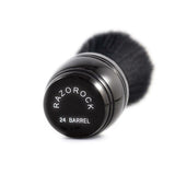 (Tuxedo) RazoRock 24 Barrel Shaving Brush - With Tuxedo Plissoft Synthetic Knot