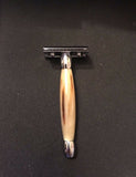 Merkur - 27C Long-Handle Double-Edge Safety Razor - Natural Horn and Bright Chrome Finish