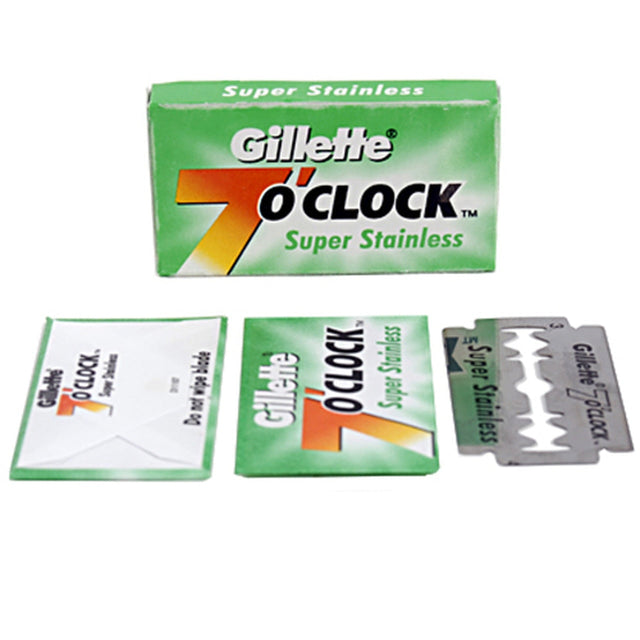 Gillette 7 O'Clock Green Super Stainless Double Edge Razor Blades