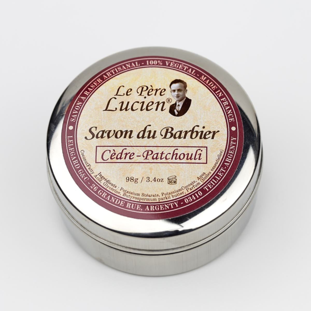 Le Pere Lucien Cedar Patchouli Shave Soap 98g