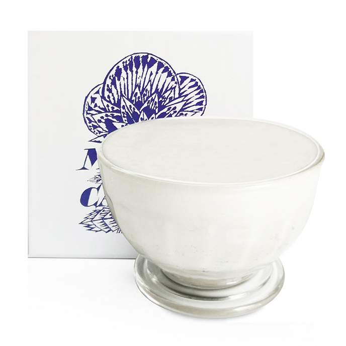 Martin de Candre Le Cannele Shaving Soap 130g  - Artisan Soap & 100% Vegan.  Open glass bowl.  LIMITED EDITION.