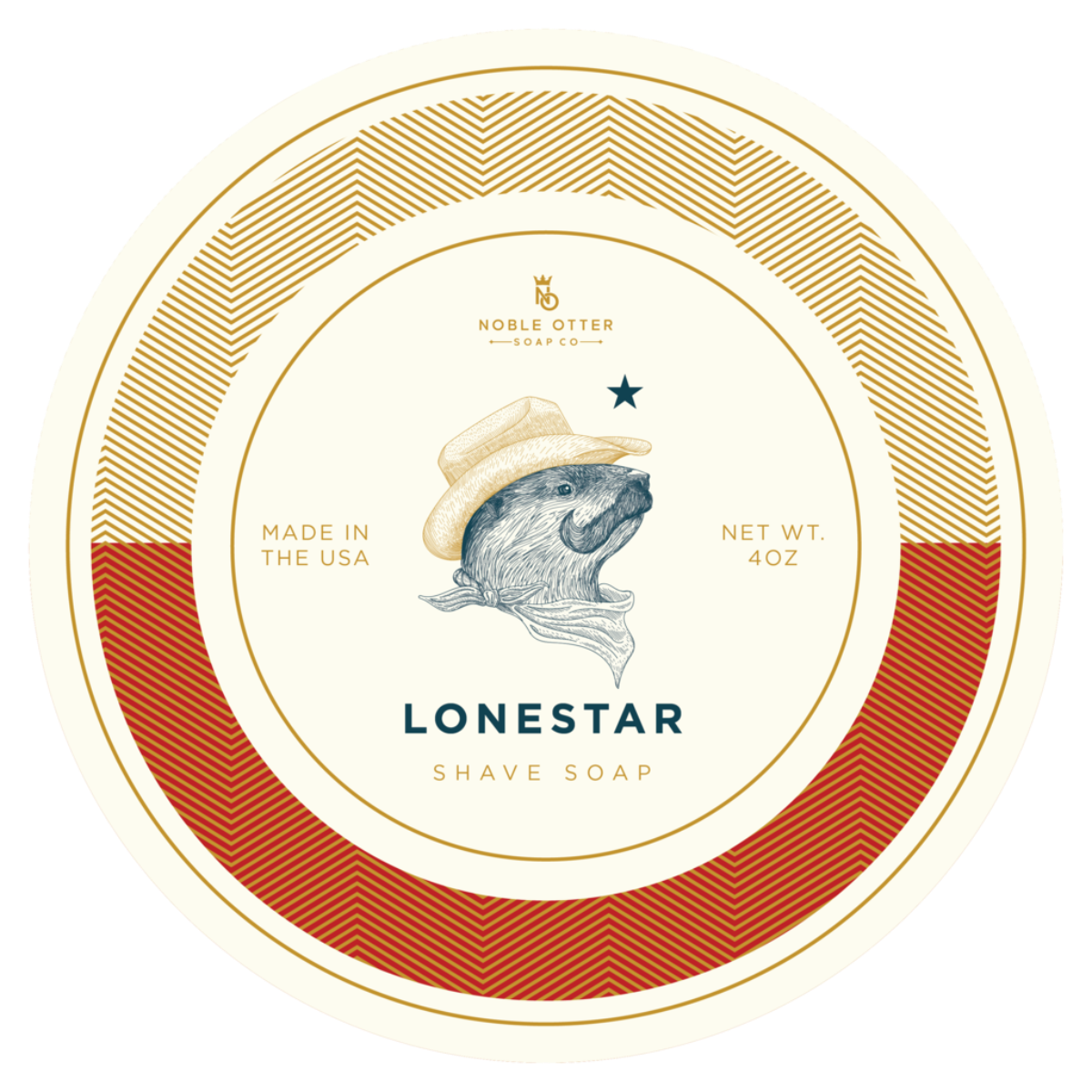 Noble Otter Lonestar Shave Soap 4oz