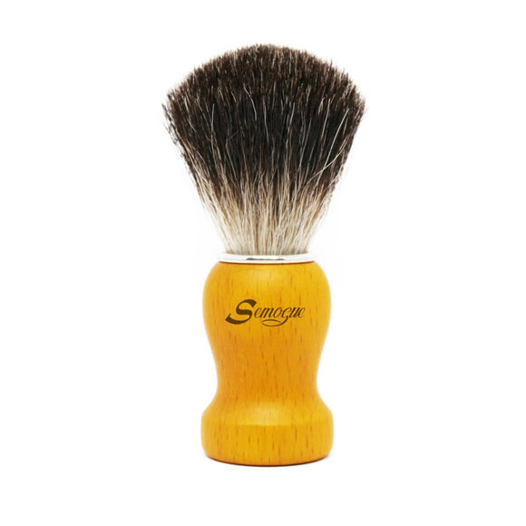 Semogue Pharos-C3 Pure Black Badger Shaving Brush - Yellow