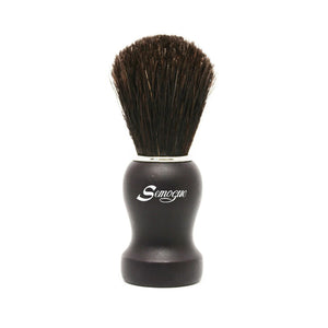 Semogue Pharos-C3 Pure Black Horse Shaving Brush - Black Handle