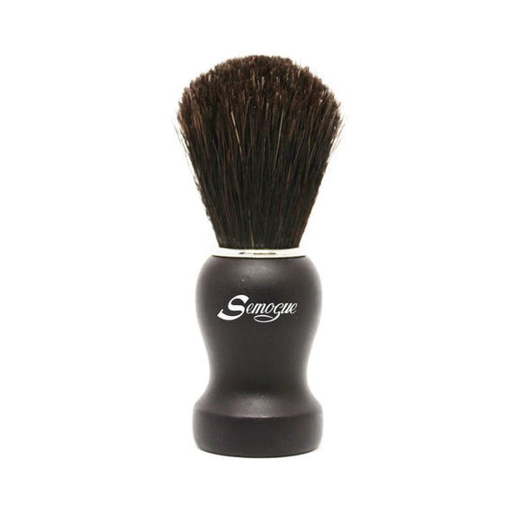 Semogue Pharos-C3 Pure Black Horse Shaving Brush - Black Handle