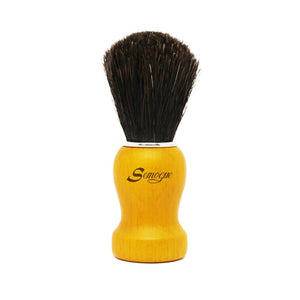 Semogue Pharos-C3 Pure Black Horse Hair Shaving Brush - Yellow Handle
