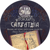 Vegan Shave Soap  Carpathia is a tribute to Bram Stoker’s Dracula: a dark and brooding masculine scent centered around accords of black tea, exotic musk, and evergreen balsam.  Notes: Evergreen forest, musk, herbs, rose, coffee, black tea