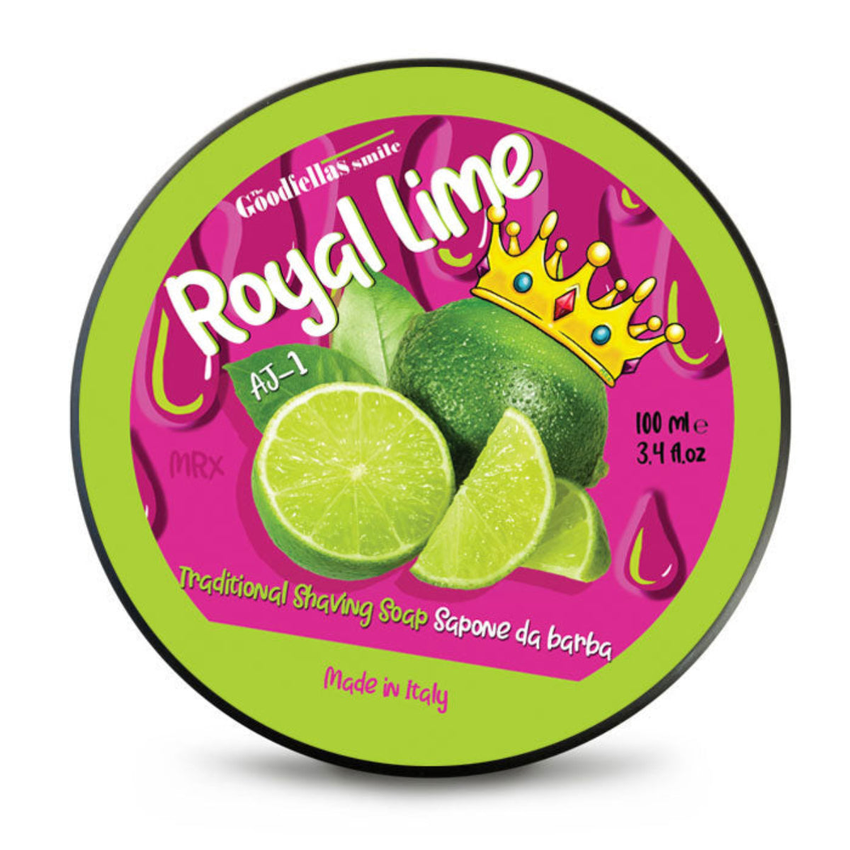 The GoodFellas Smile Royal Lime Shaving Soap 3.4oz

