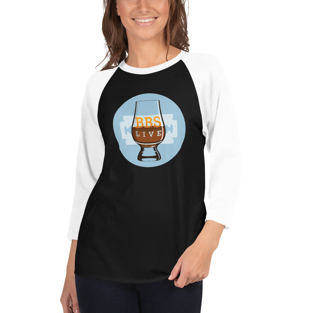 BBS.Live - Logo 3/4 Sleeve Raglan Shirt