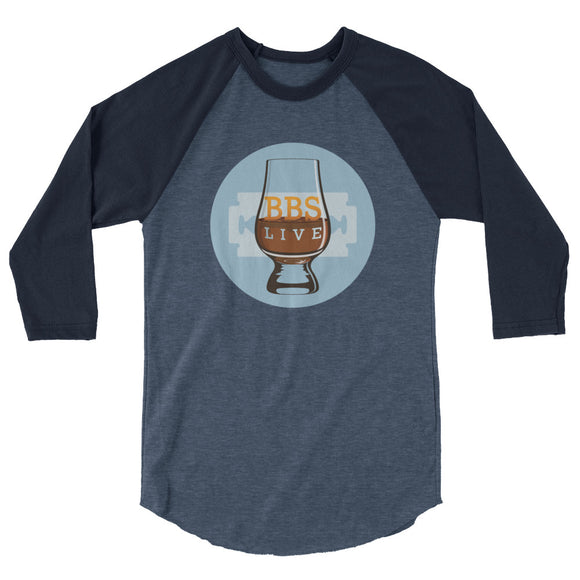 BBS.Live - Logo 3/4 Sleeve Raglan Shirt