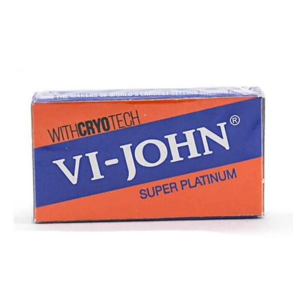Vi-John - Super Platinum Coated Stainless DE Blades,  Pack Of 5 Blades