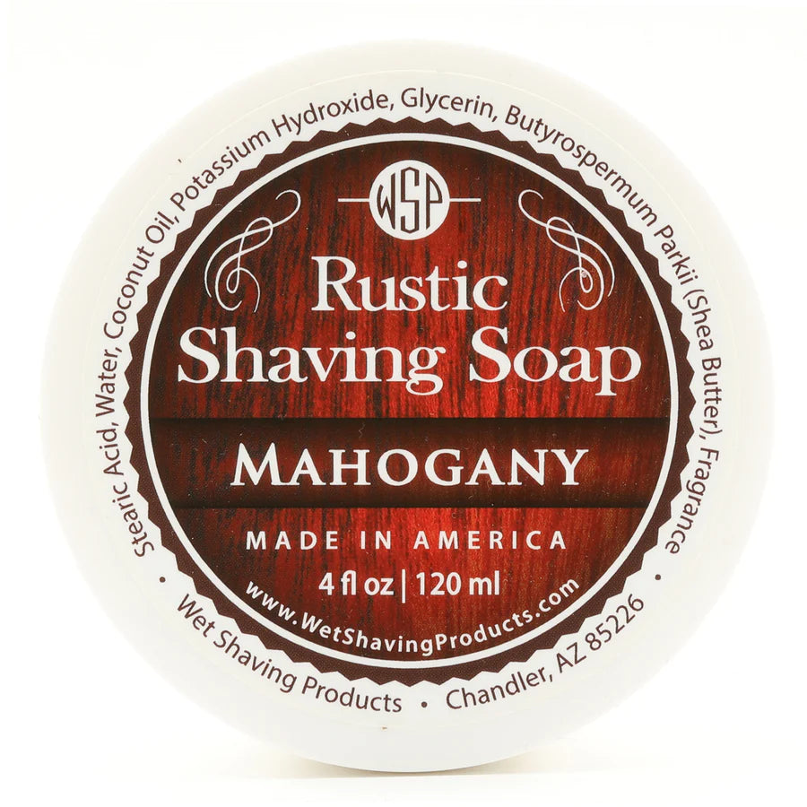 Wet Shaving Products Mahogany Rustic Shaving Soap 4oz 