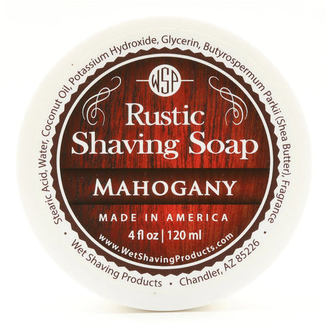 Wet Shaving Products Mahogany Rustic Shaving Soap 4oz 