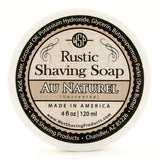 Wet Shaving Products Rustic Shaving Soap 4 oz Au Natural Unscented